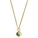 Gemstones bicolor necklace Chloe (Green)