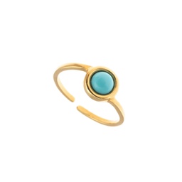 Chloe small gemstones gold ring  (Turquoise)