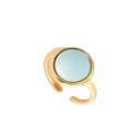 Large gemstones gold ring Chloe (Aqua)
