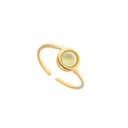 Chloe small gemstones gold ring  (Aqua)