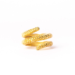 Maria coil ring  (Silver plated with gold plating, 16)