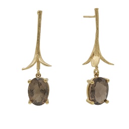 Flora smoky quartz earrings