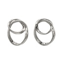 Sabina silver front hoops