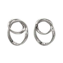 Sabina silver front hoops