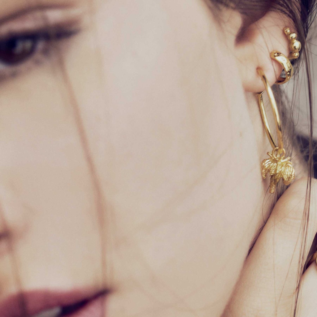 Pendientes oro Palmera