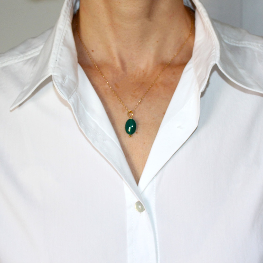 Collar verde Capri