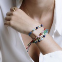 Pulsera piedras verde Kubik
