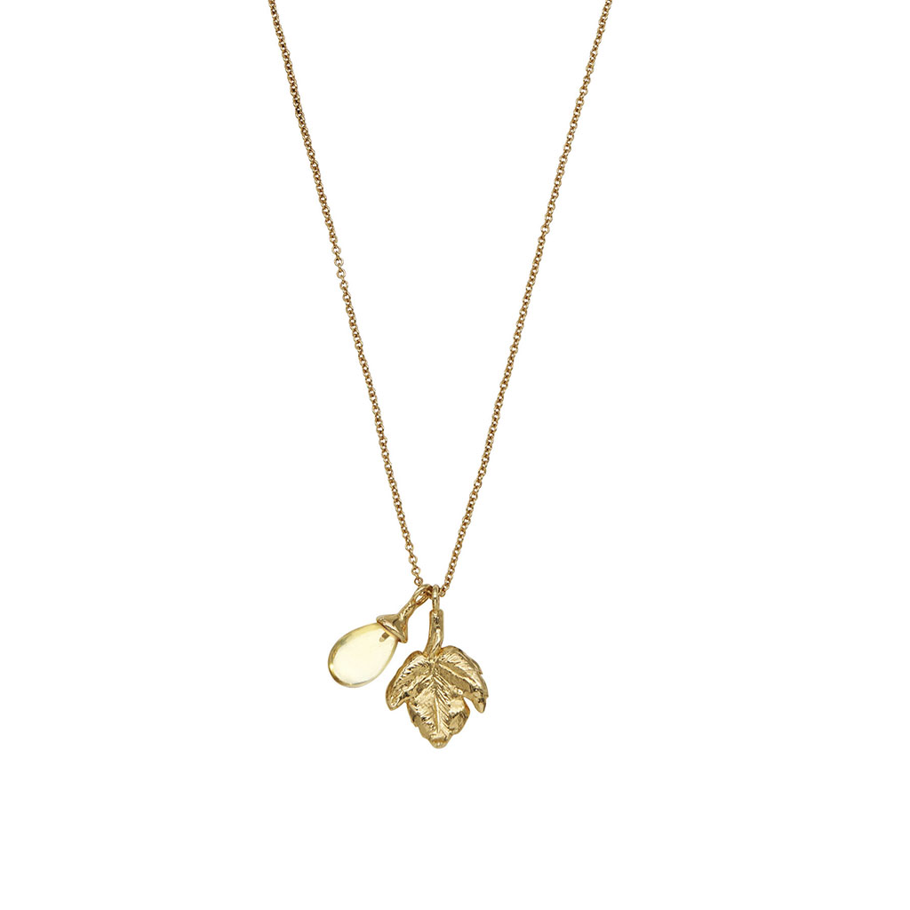 Lemon quartz Malvasía necklace