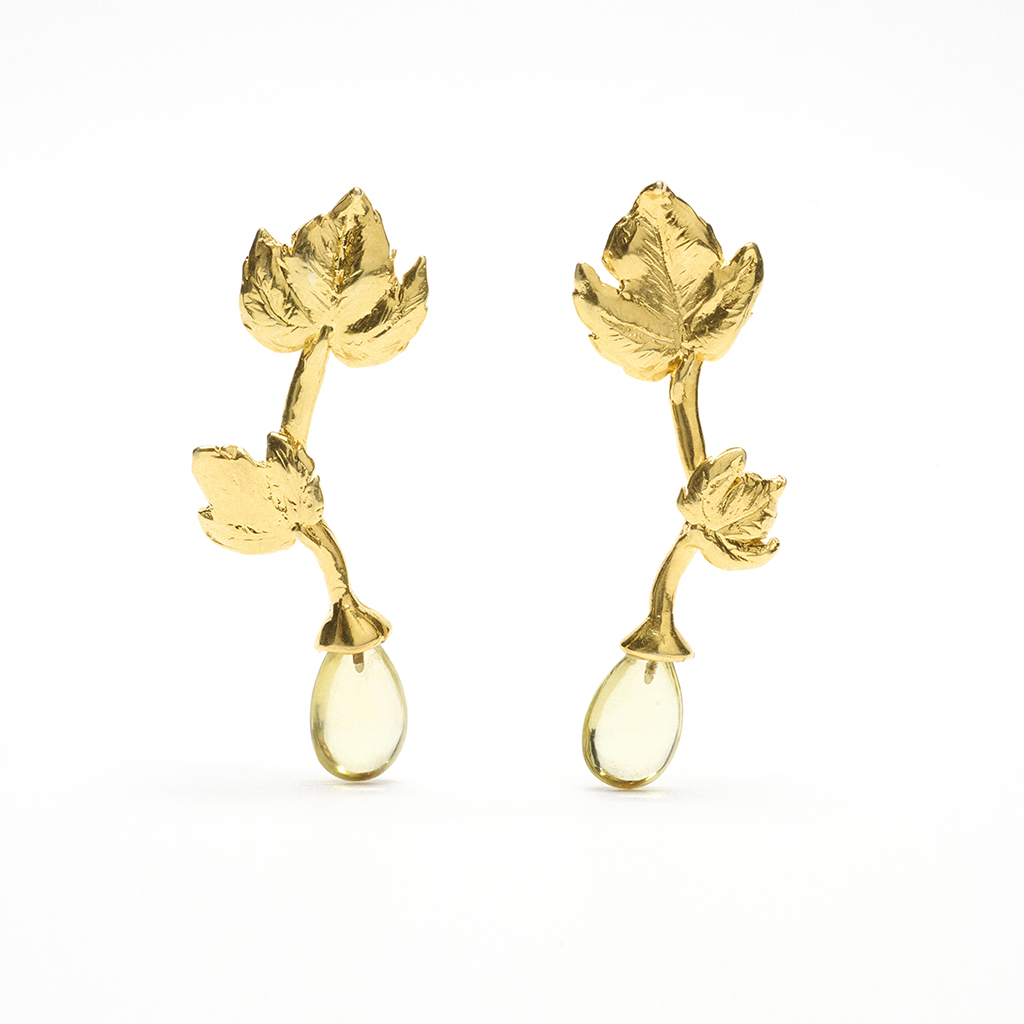 Lemon quartz Malvasía earrings