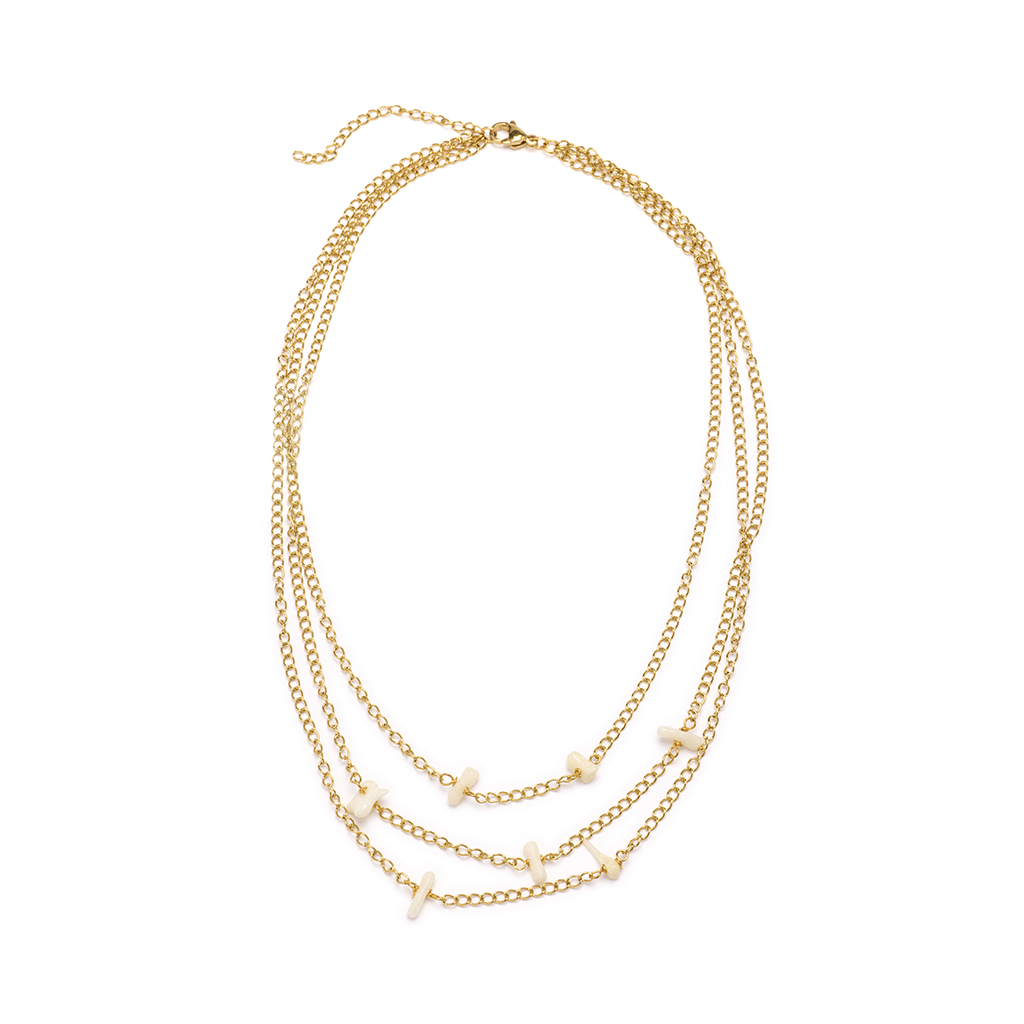 Gargantilla coral blanco Lola