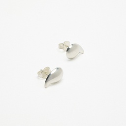 Silver drops stud earrings