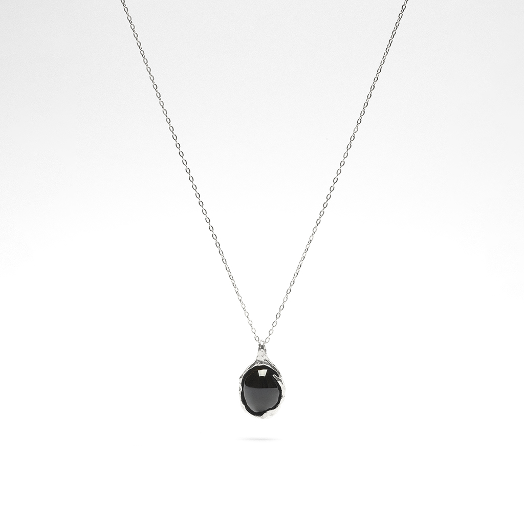 Lava silver necklace