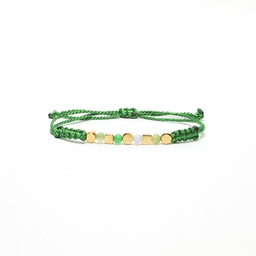 Kubik green stones bracelet