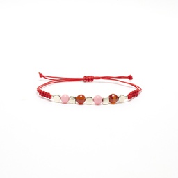 Kubik red stones bracelet