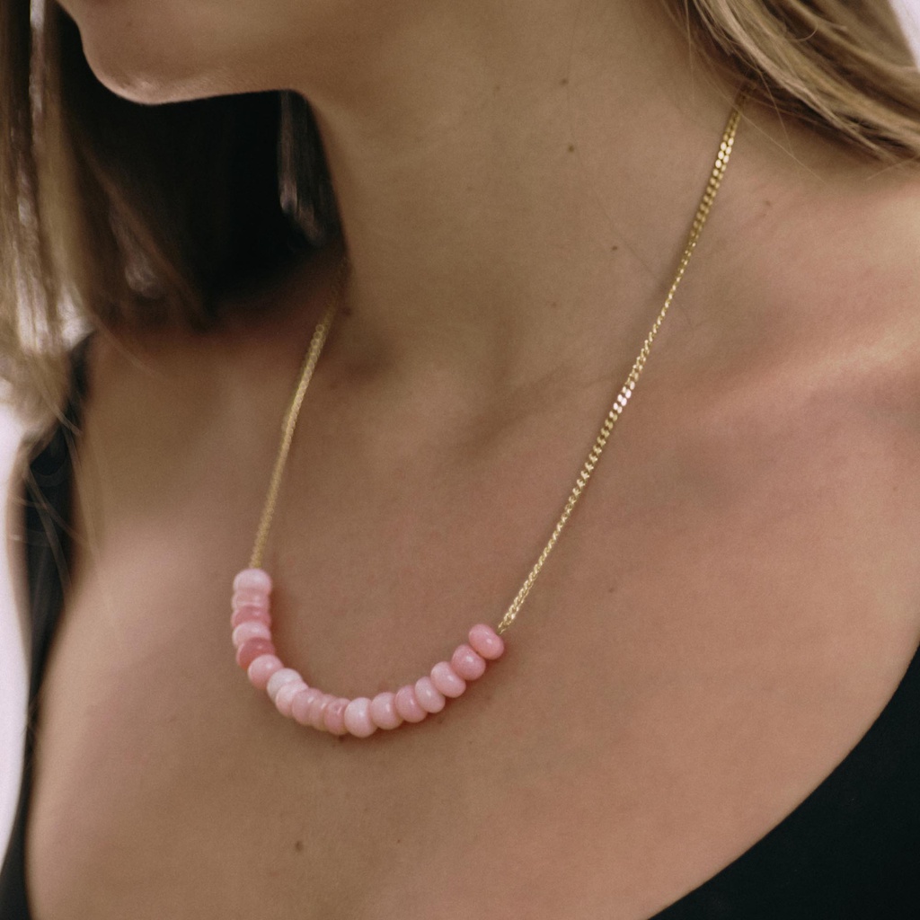 Salinas pink opal necklace