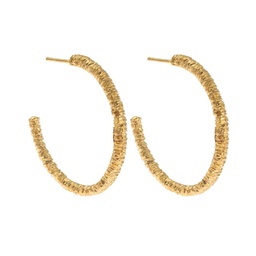 Marrakech medium hoops  (Silver plated with gold plating)