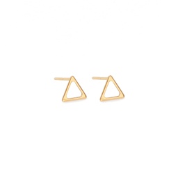 Triangle studs Kubik (Silver plated with gold plating)