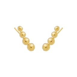Eclipse ear climbers  (Silver plated with gold plating)