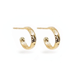 Luna mini hoops (Silver plated with gold plating)