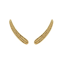 Pendientes ascendentes Luna (Plata con baño de oro)