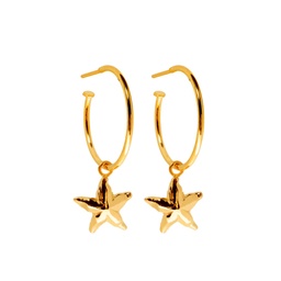 Starfish hoops (Silver plated with gold plating)