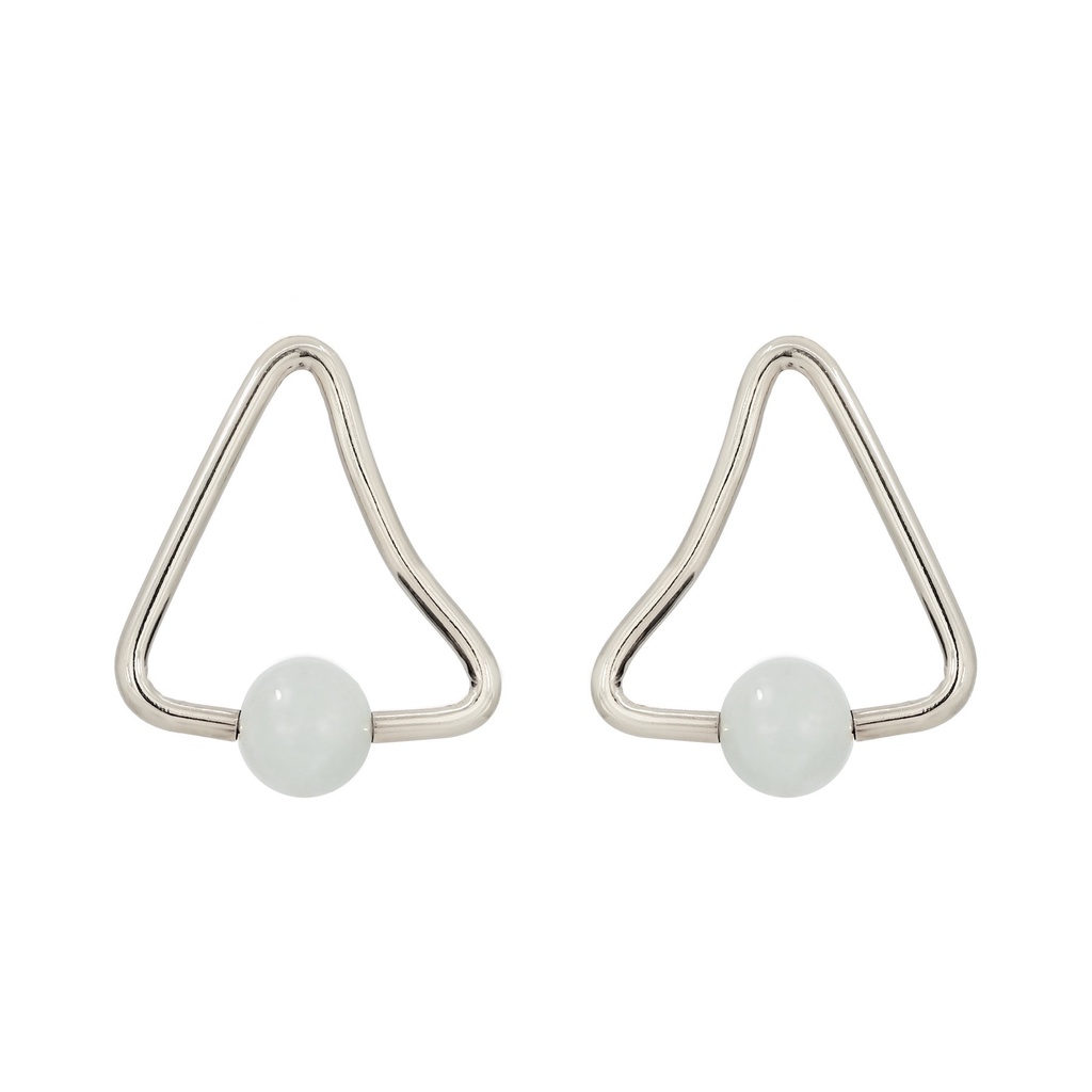 Pendientes Pia aguamarina plata