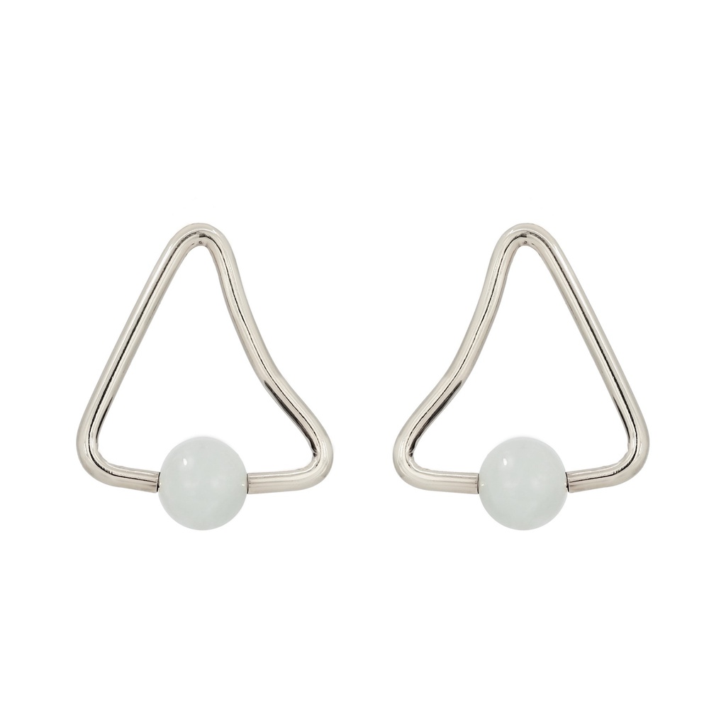 Pia aquamarine silver earrings