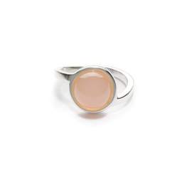 Anillo piedras plata grande Chloe (Rosa)