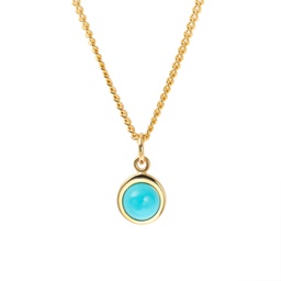 Gemstones gold necklace Chloe (Turquoise)