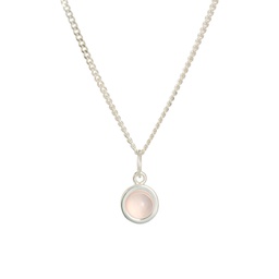 Silver gemstones necklace Chloe (Pink)