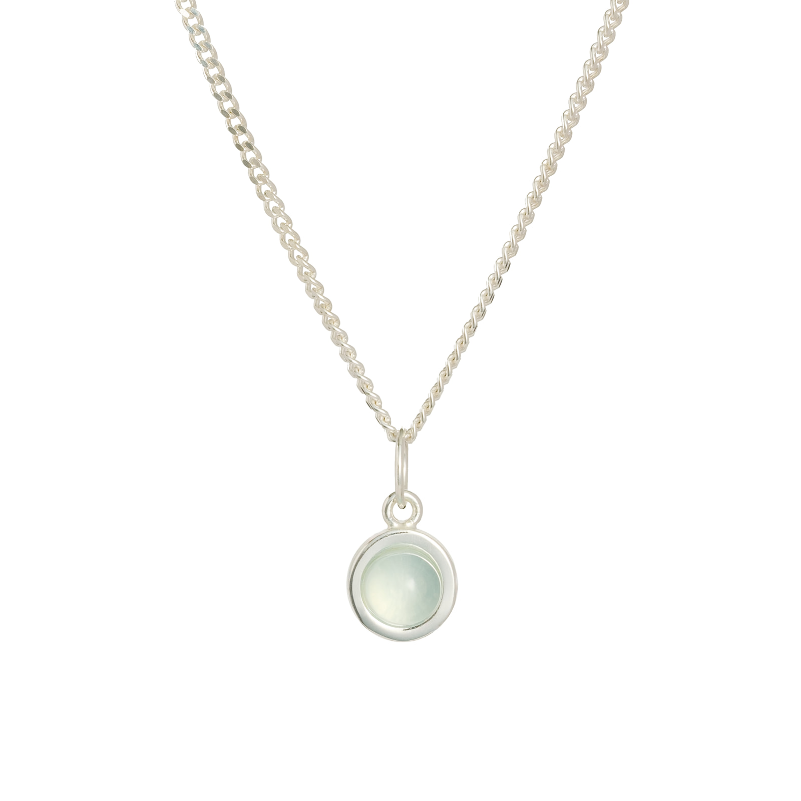 Silver gemstones necklace Chloe