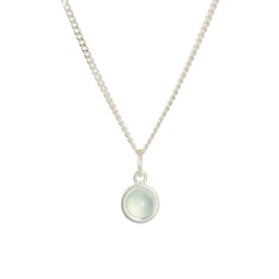 Silver gemstones necklace Chloe (Aqua)