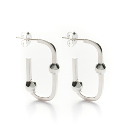 Geometric hoops (Silver)