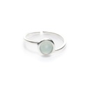 Chloe small silver gemstones ring  (Aqua)