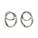 Sabina silver front hoops