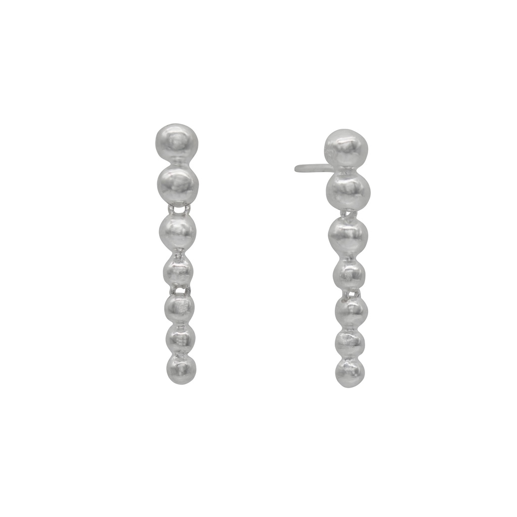 Eclipse drop silver earrings
