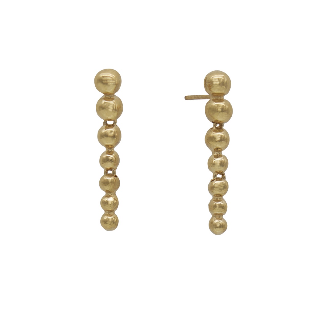 Eclipse drop gold earrings