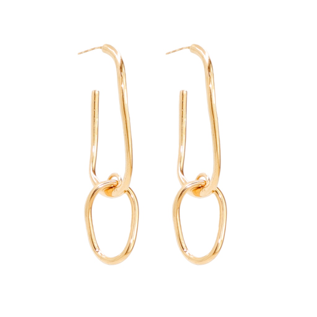 Kasia gold link earrings 