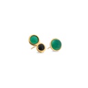 Chloe green and black onyx studs